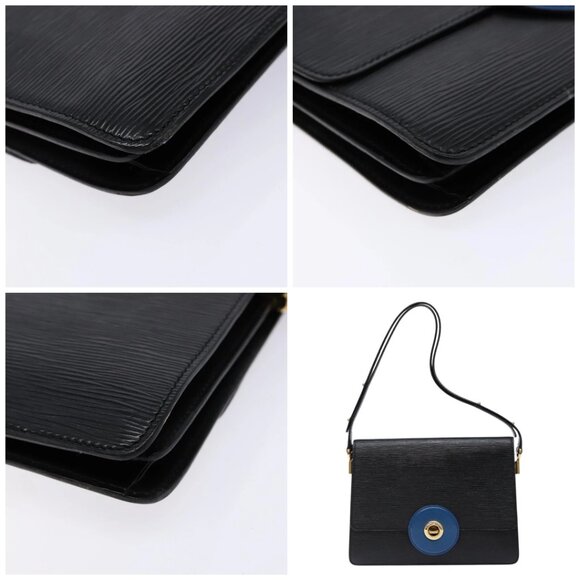 LOUIS VUITTON Epi Bicolor Free Run Shoulder Bag Black Blue - Picture 9 of 15